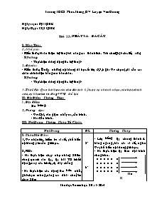 Giáo án Thể dục 9 - Tiết 25+26 - Năm học 2013-2014