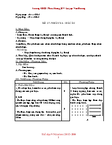 Giáo án Thể dục 9 - Tiết 27+28 - Năm học 2013-2014