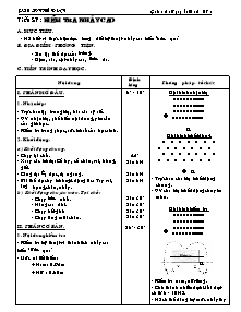 Giáo án Thể dục 9 - Tiết 57 đến 70