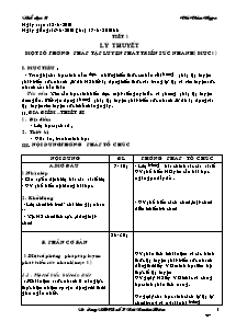 Giáo án Thể dục Khối 8 - Chương trình học cả năm - Năm học 2010-2011 - Vũ Văn Ngọc