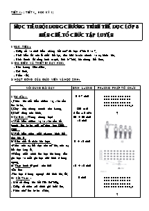 Giáo án Thể dục Khối 8 - Chương trình học kì 1 - Bản đẹp 3 cột