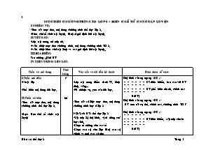 Giáo án Thể dục Khối 8 - Chương trình học kì 1 - Bản đẹp 4 cột