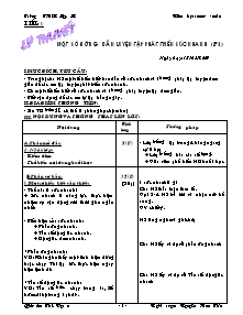 Giáo án Thể dục Khối 8 - Chương trình học kì I - Năm học 2009-2010