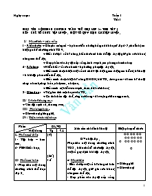 Giáo án Thể dục Khối 8 - Tiết 1 đến 8