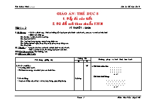 Giáo án Thể dục Khối 8 - Tiết 1 đến Tiết 70 (Chuẩn kiến thức)