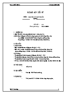 Giáo án Thể dục Khối 8 - Tiết 13: Bài Thể dục; Chạy ngắn - Năm học 2010-2011 - Nguyễn Thanh Danh