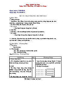 Giáo án Thể dục Khối 8 - Tiết 13+14 - Năm học 2013-2014 - Luyện Văn Dương