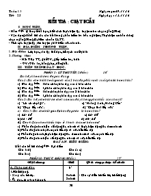 Giáo án Thể dục Khối 8 - Tiết 25: Kiểm tra chạy ngắn - Năm học 2010-2011