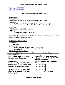 Giáo án Thể dục Khối 8 - Tiết 25+26 - Năm học 2012-2013