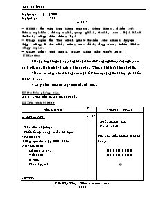 Giáo án Thể dục Khối 8 - Tiết 4: ĐHĐN; Chạy ngắn; Chạy bền