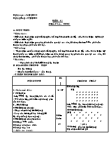 Giáo án Thể dục Khối 8 - Tiết 43 đến 46 - Năm học 2011-2012