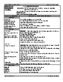 Giáo án Thể dục Khối 8 - Tiết 51+52 - Năm học 2011-2012