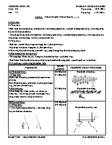 Giáo án Thể dục Khối 8 - Tiết 54: Nhảy cao - Nhảy dây (TTTC) - Năm học 2010-2011