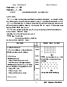 Giáo án Thể dục Khối 8 - Tiết 7 đến 28 - Năm học 2009-2010