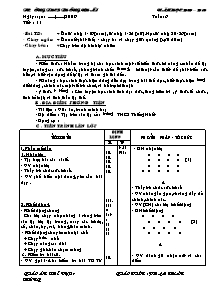 Giáo án Thể dục Khối 9 - Chương trình học cả năm - Năm học 2010-2011