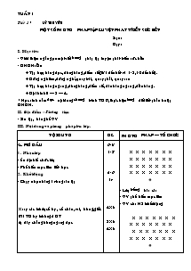 Giáo án Thể dục Khối 9 - Chương trình học kì 1 - Bản đẹp 3 cột