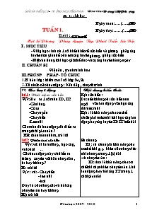 Giáo án Thể dục Khối 9 - Chương trình học kì 1 - Năm học 2009-2010 - Dương Thị Phượng