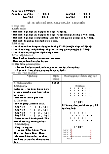 Giáo án Thể dục Khối 9 - Tiết 11+12 - Năm học 2013-2014