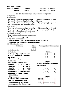 Giáo án Thể dục Khối 9 - Tiết 13+14 - Năm học 2013-2014