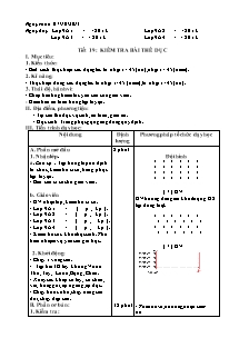 Giáo án Thể dục Khối 9 - Tiết 19+20 - Năm học 2013-2014