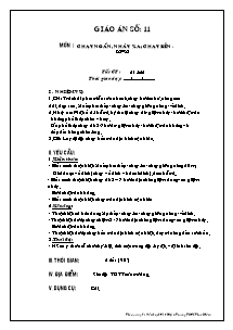 Giáo án Thể dục Khối 9 - Tiết 21+22: Chạy ngắn; Nhảy xa; Chạy bền - Lê Phước Minh