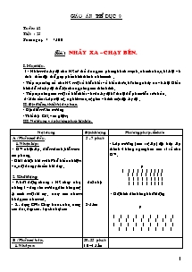 Giáo án Thể dục Khối 9 - Tiết 25: Nhảy xa - Chạy bền