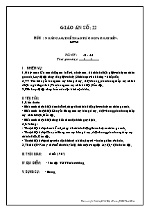 Giáo án Thể dục Khối 9 - Tiết 39+40: Nhảy cao; Thể thao tự chọn; Chạy bền - Lê Phước Minh