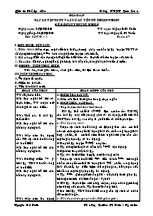 Giáo án Thể dục Lớp 10 - Tiết 13+14 - Năm học 2010-2011 - Nguyễn Bá Tuấn