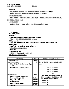 Giáo án Thể dục Lớp 7 - Tiết 11 đến 22