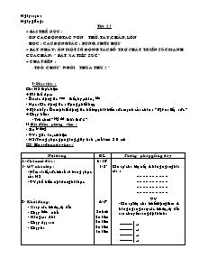 Giáo án Thể dục Lớp 7 - Tiết 23 đến 32