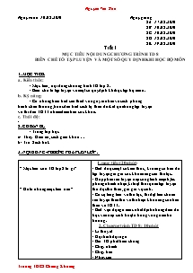 Giáo án Thể dục Lớp 8 - Chương trình học cả năm - Bản đẹp 2 cột - Năm học 2010-2011