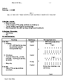 Giáo án Thể dục Lớp 8 - Chương trình học kì 1 - Nguyễn Xuân Thắng