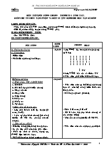 Giáo án Thể dục Lớp 8 - Chương trình học kì I - Năm học 2009-2010