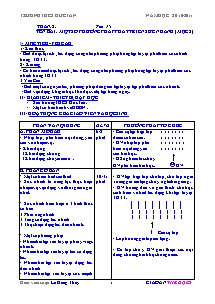 Giáo án Thể dục Lớp 8 - Tiết 1 đến 32 - Năm học 2010-2011 - Lê Hồng Thủy