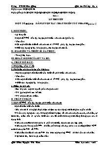 Giáo án Thể dục Lớp 8 - Tiết 1 đến 60 - Năm học 2010-2011 - Nguyễn Đức Nam