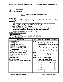 Giáo án Thể dục Lớp 8 - Tiết 13+14 - Năm học 2010-2011