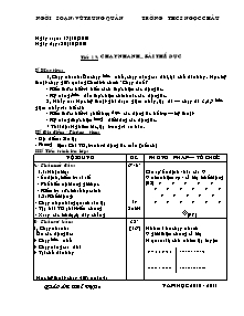 Giáo án Thể dục Lớp 8 - Tiết 17+18 - Năm học 2010-2011