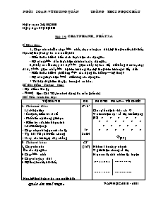 Giáo án Thể dục Lớp 8 - Tiết 19+20 - Năm học 2010-2011