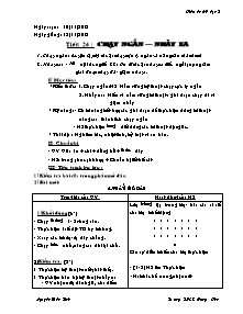 Giáo án Thể dục Lớp 8 - Tiết 24+25 - Năm học 2012-2013