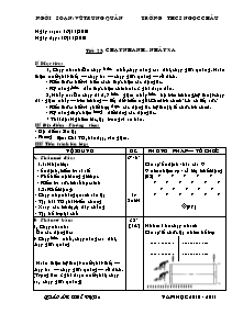 Giáo án Thể dục Lớp 8 - Tiết 25+26 - Năm học 2010-2011