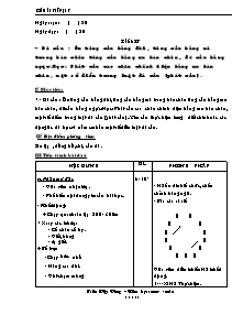 Giáo án Thể dục Lớp 8 - Tiết 27: Đá cầu