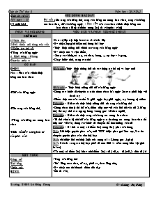 Giáo án Thể dục Lớp 8 - Tiết 27+28 - Năm học 2012-2013 (Chuẩn kiến thức)