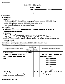 Giáo án Thể dục Lớp 8 - Tiết 29, Bài 29: Đá cầu