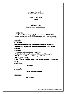 Giáo án Thể dục Lớp 8 - Tiết 29: Đá cầu - Năm học 2013-2014 - Lê Phước Minh