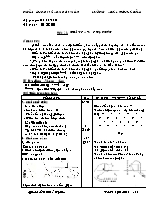 Giáo án Thể dục Lớp 8 - Tiết 31+32 - Năm học 2010-2011