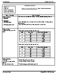 Giáo án Thể dục Lớp 8 - Tiết 36: Kiểm tra tiêu chuẩn RLTT - Năm học 2012-2013