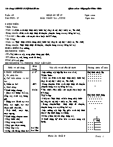 Giáo án Thể dục Lớp 8 - Tiết 37 đến 67