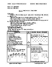 Giáo án Thể dục Lớp 8 - Tiết 41+42 - Năm học 2010-2011