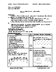 Giáo án Thể dục Lớp 8 - Tiết 43+44 - Năm học 2010-2011