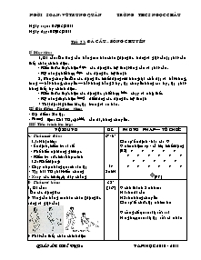 Giáo án Thể dục Lớp 8 - Tiết 53+54 - Năm học 2010-2011